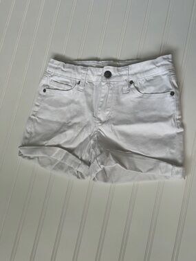 Joe's Jeans White Rolled-Hem Denim Shorts